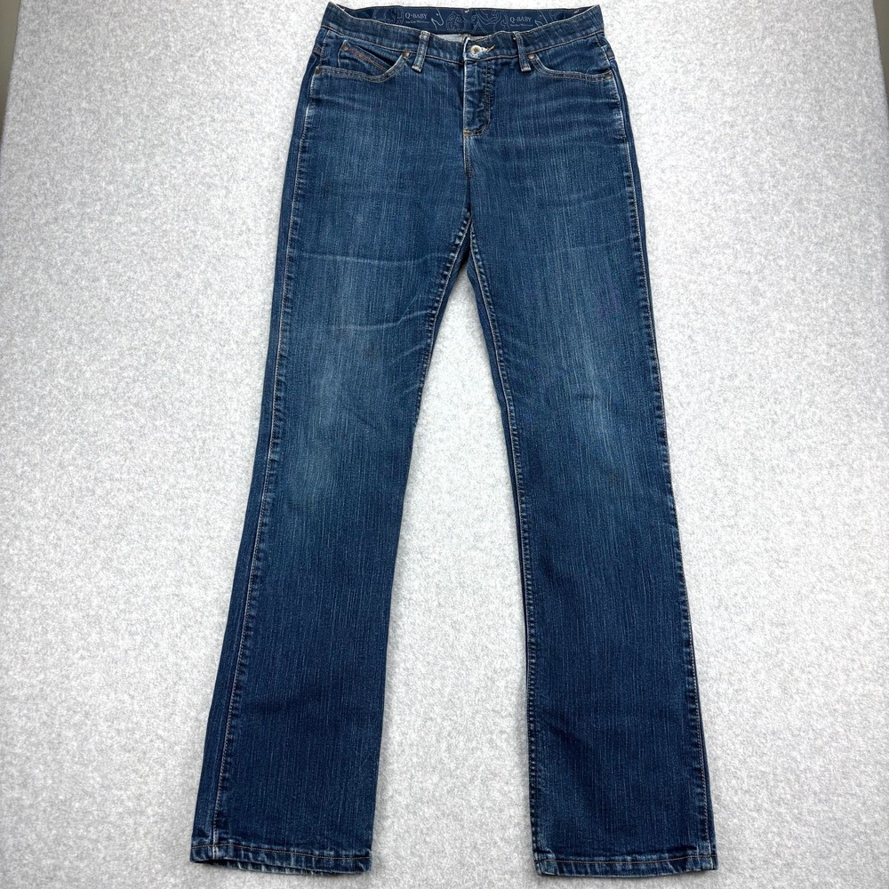 Wrangler Jeans Womens 10 Blue Denim Ultimate Riding Q-Baby Mid-Rise Bootcut Leg